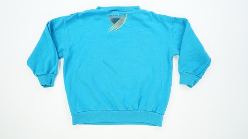 Rare Vintage NIKE Spell Out Graphic Crewneck Sweatshirt 90s Teal Youth Large L - Picture 2 of 14