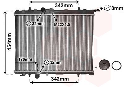 VAN Wezel KüHler, MotorküHlung 40002189 Peugeot-image