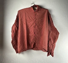CP Shades Ramona Marsala Shirt Size XL Rust Cotton Silk Lagenlook 10805-703 New