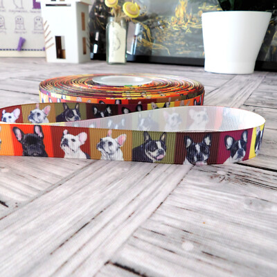 Französische Bulldogge Band - 16mm / 5/8'' Breite - Frenchies Boston Terrier