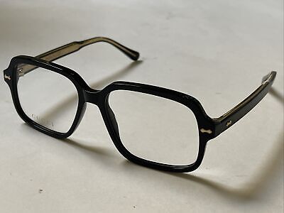 New Gucci GG0913O 001 Black/Gold Square Eyeglasses 55-16-145 Authentic GG  0913/O 889652325309 | eBay