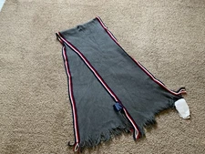 Tommy Hilfiger Mens Scarf One Size Unisex Gray Red Blue Multicolor Scarve Winter