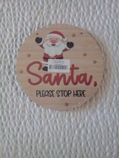 SANTA PLEASE STOP HERE SIGN. BOX 2
