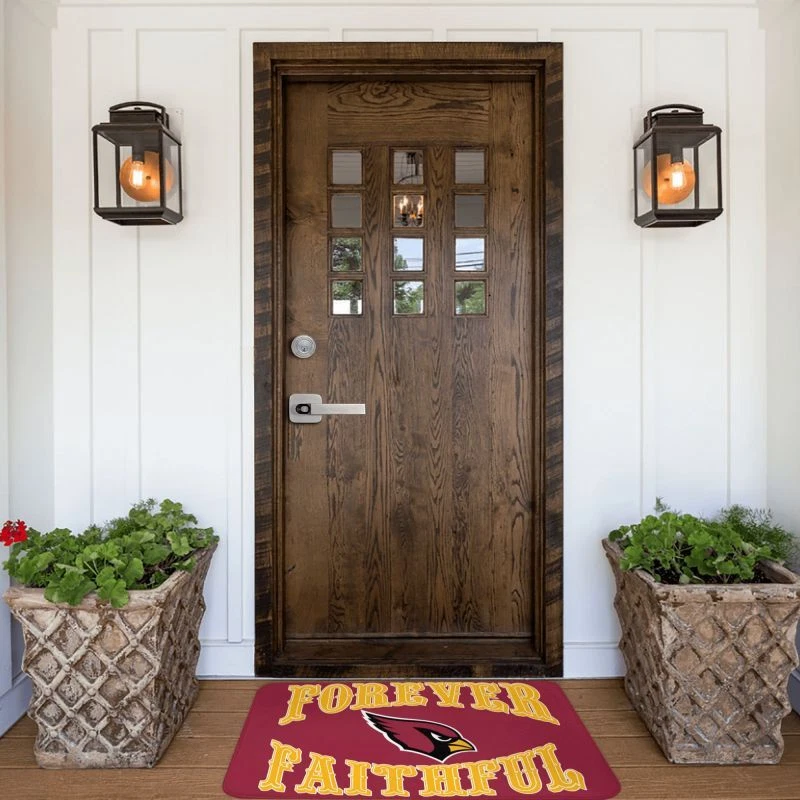 Forever Faithful Arizonna Cardinals Floor Mat Decorative