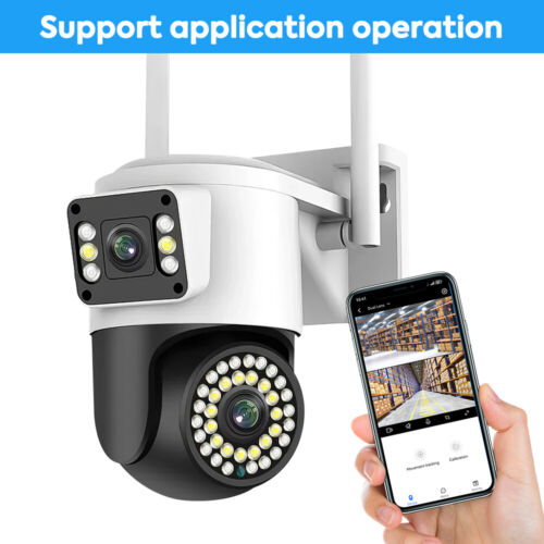 Dual Lens HD 1080P WiFi IP Camera Wireless Outdoor CCTV PTZ Home Security IR Cam