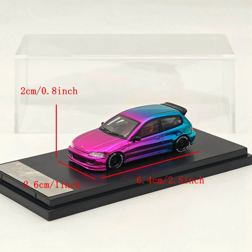 1/64 Street Weapon Honda Civic EG6 chrome diecast | eBay