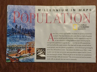 National Geographic / Map / MILLENNIUM IN MAPS: POPULATION / October 1998
