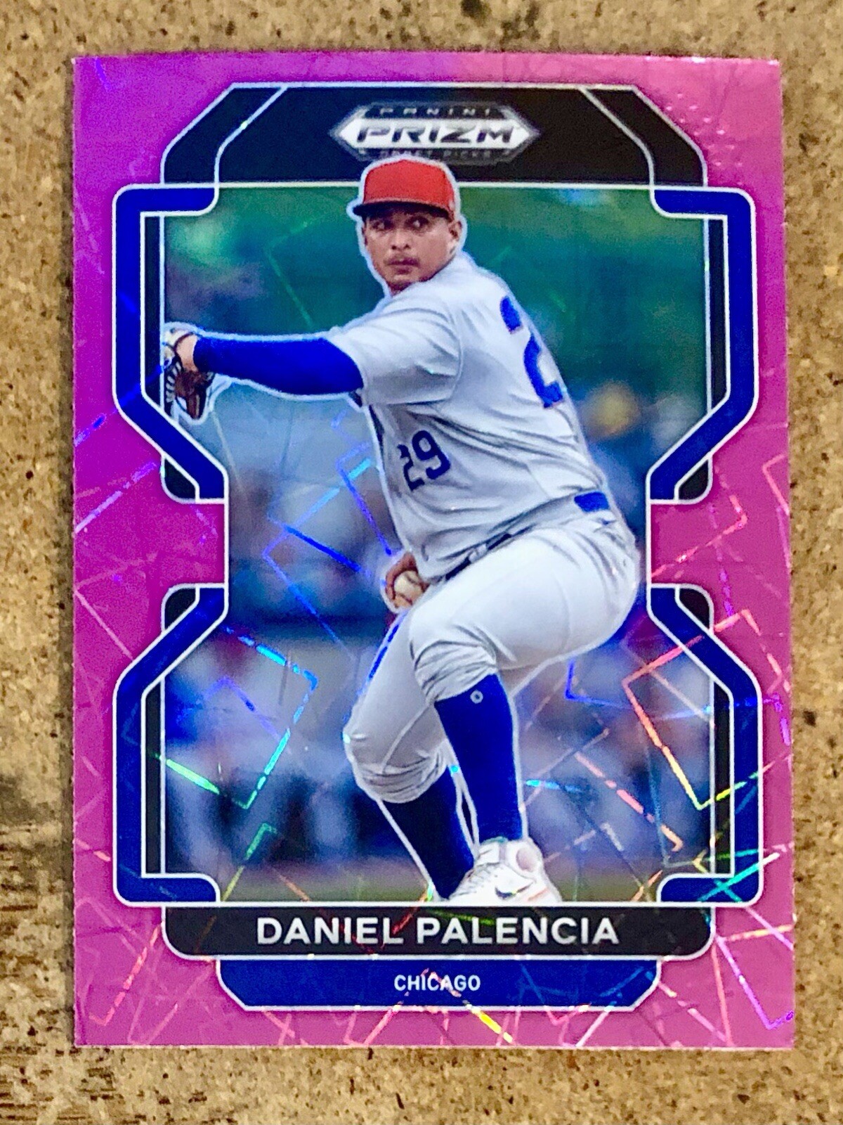 Selecciones del draft Panini Prizm 2022 Pink Velocity Prizm Daniel Palencia PDP144 Cubs