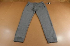 J Come Mens Size Medium Slim Charcoal Fleece Zip Pocket Drawstring Joggers NWT