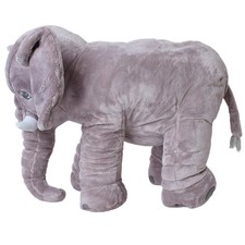 WEIGEDU Plüsch Elefant 33 Cm – Weiches Kuscheltier In Hellgrau, Sitzend, Mit Großen Ohren, Für Kinder & Deko