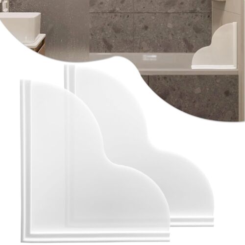 Shower Splash Guard Bathtub Corner Splash Guard Kit Bathroom Water Guard with...