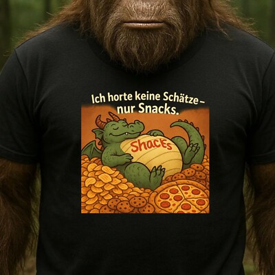 Couch Dragon Ketchup T-Shirt - Funny Motif with Saying & Fast Food Treasure