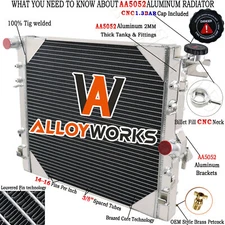 4 Row Aluminum Radiator For 2007-2018 2009 2015 Jeep Wrangler JK 3.6L 3.8L V6