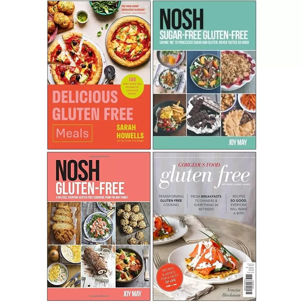 Delicious Gluten Free Meals[HB],NOSH Sugar-Free Gluten,Gorgeous Food 4 Books Set