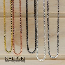 Collana veneziana argento 925 rodiato oro giallo bianco rosa rutenio girocollo