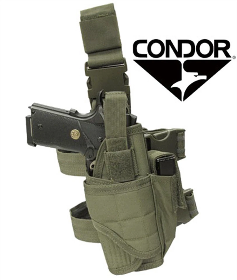 Pistola táctica ajustable de pierna caída Condor Tornado funda para diestros o zurdos Foto 2 de 4