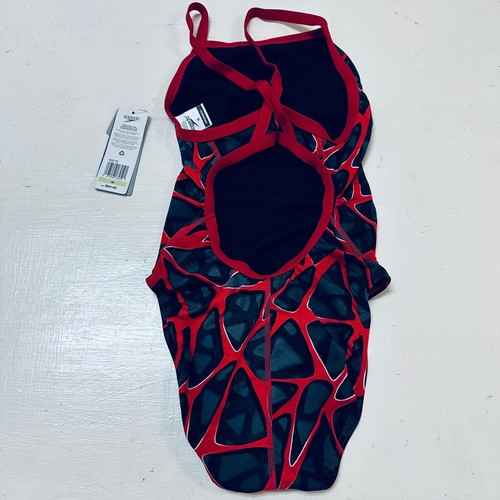 Speedo Endurance Flyback RED/GREY one piece swimsuit Size 30 New - Picture 6 of 9