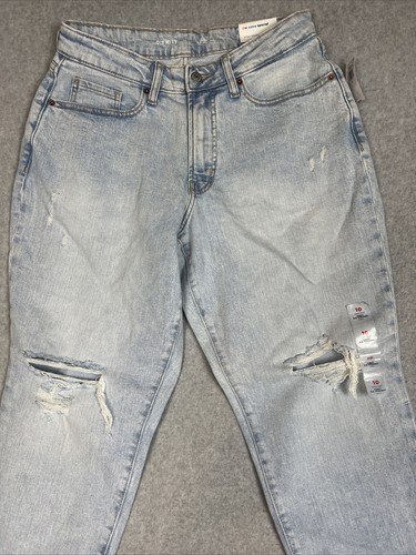 Old Navy Curvy O.G. Straight Jeans 10 High Rise Secret Smooth Pockets Distressed - Picture 2 of 10