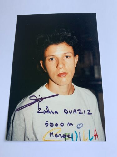 ZAHRA OUAZIZ Vice-Mundial 1999 (5000m) en persona firmada foto propia 10x15 - Imagen 1 de 1