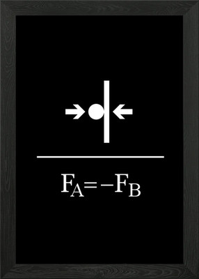Newtons Third Law Framed Wall Art Poster Canvas Print Picture