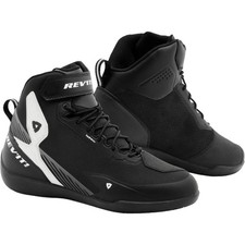 Rev'it G-Force 2 H2O Leather Shoes Motorbike Motorcycle Black / White