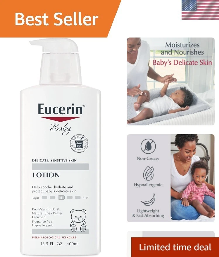 Baby Body Lotion, Hypoallergenic and Fragrance Free Baby Lotion with Pro-Vita...
Opens in a new wind