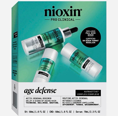 Nioxin Pro Clinical Age Defense Activ-Renewal Set Thinning/Aging Hair 3pc