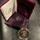 1987 Silver Eagle Proof Coin in Mint Box with Certificate of Authenticity
