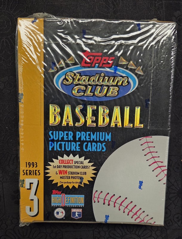 1993 Stadium Club Baseball Series 3 Sealed Box 24 Packs Per Box High Defenition