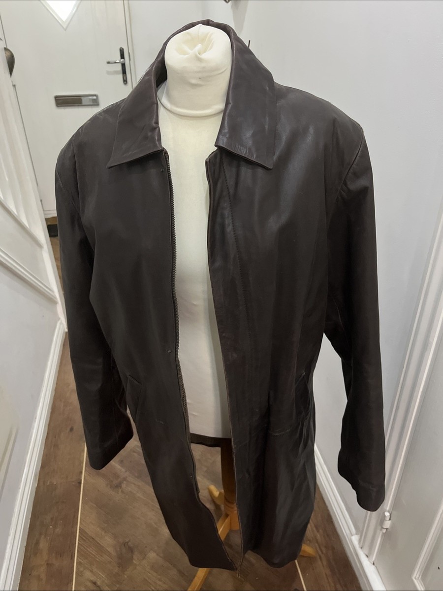 Men’s Zara Large Leather Trench Coat