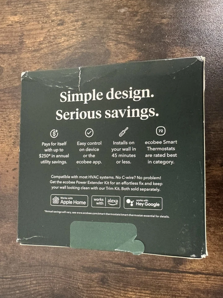 New- Ecobee Smart Thermostat Essential Learning Programmable Thermostat - Image 2 of 4