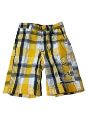kids ecko unltd yellow and gray plaid shorts 3 T