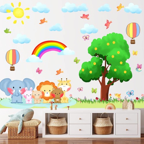 KOKOLAP Tree Animal Wall 15.7×37.4inches, Black and Yellow - Picture 3 of 7