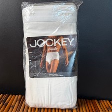 Vintage 1999 Mens Large Jockey Pouch Full Rise Briefs 3-Pack White Cotton 1030