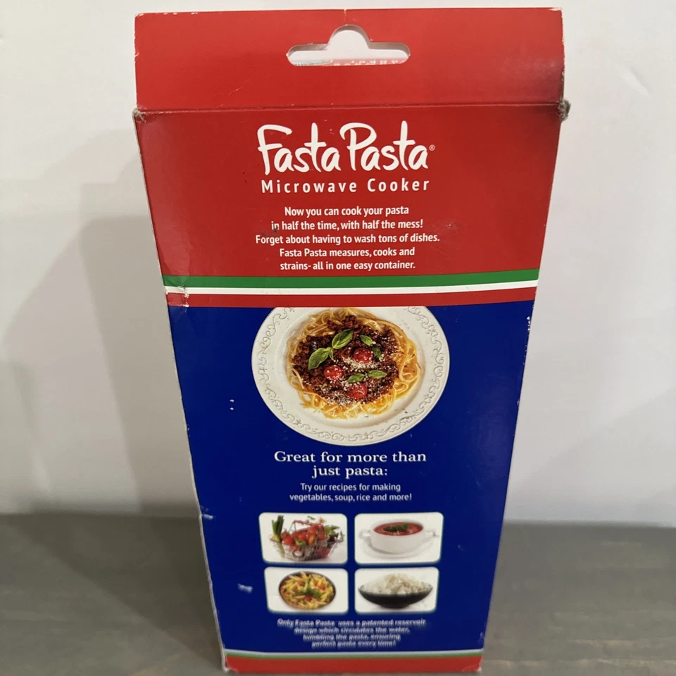 Fasta Pasta Microwave Cooker & Strainer- As Seen On Rachel Ray- NEW Open Box - Image 4 of 4