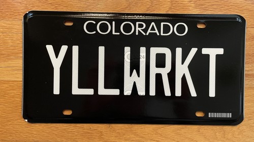 Colorado License Plate Custom Vanity