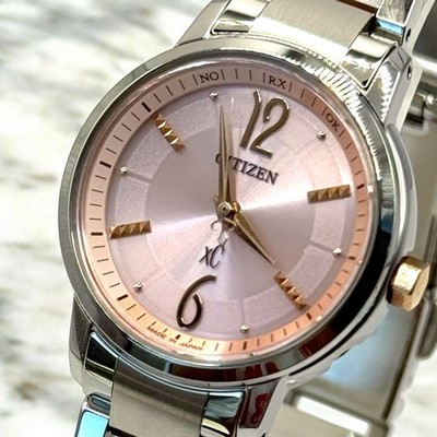 CITIZEN Eco-Drive xC Used Watch Silver Dial Radio Controlled Women