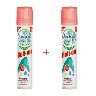 Amrutanjan Headache Faster Relaxation Roll on 10 ml x 2 Pcs | Free Shipping