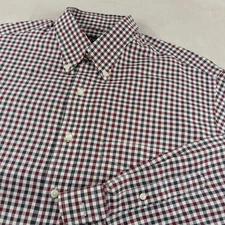 Jos A Bank Travelers Large Mens Shirt Button Down Long Sleeve 25x30 Fits XL