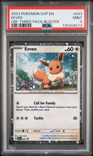 2023 POKEMON SVP EN-SV BLACK STAR PROMO #043 EEVEE PSA 9
