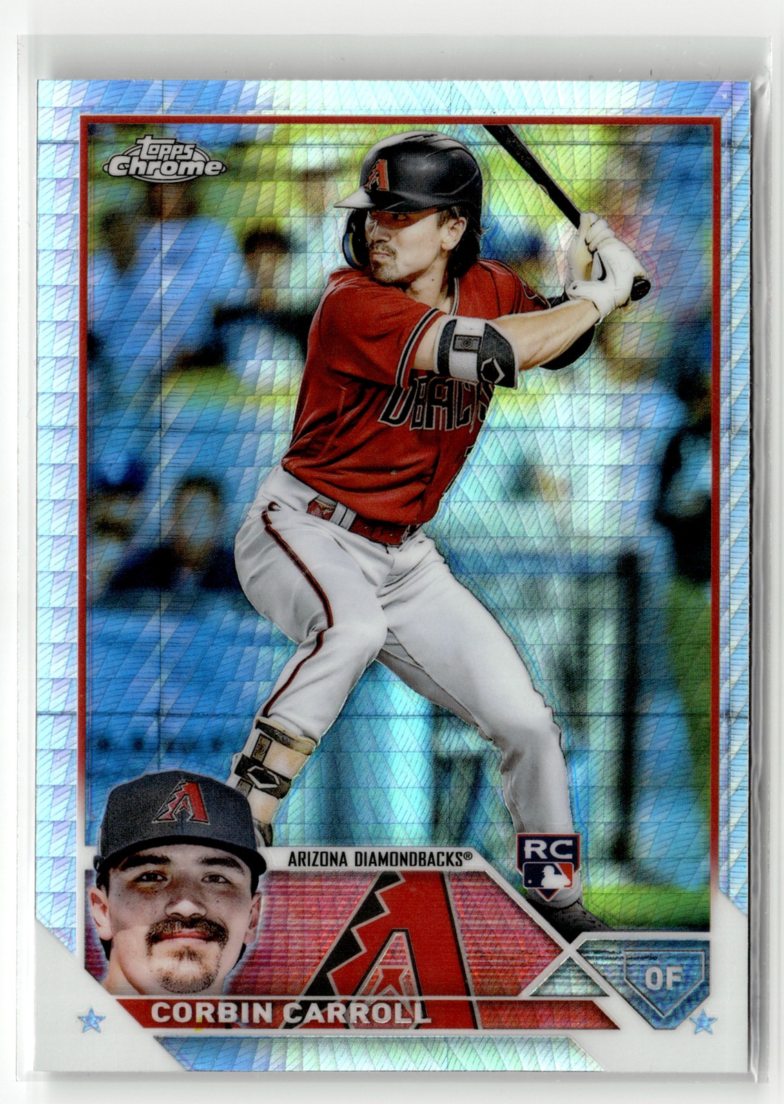 Corbin Carroll Rookie 2023 Topps Chrome #95 Prism Refractors