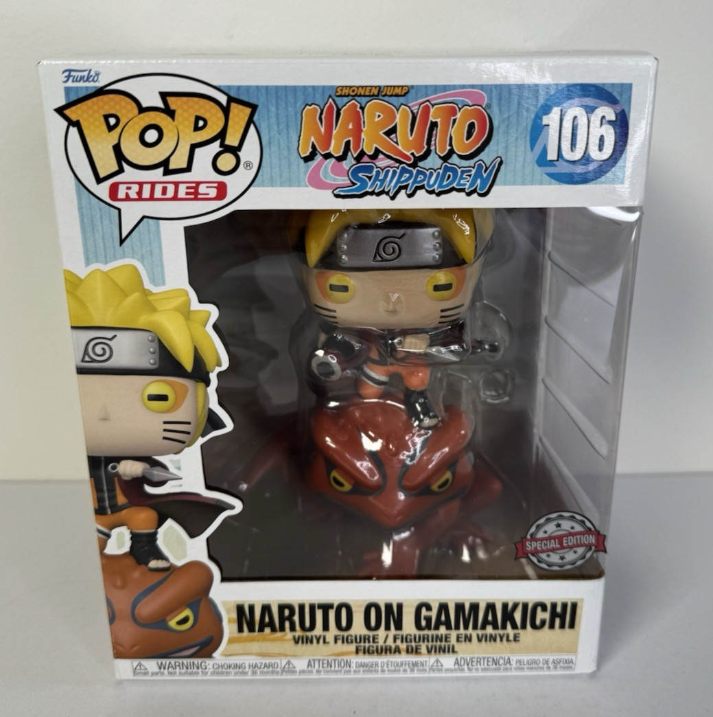 Funko Pop! - NARUTO ON GAMAKICHI 106 - Naruto Shippuden - Paseos Edición Especial