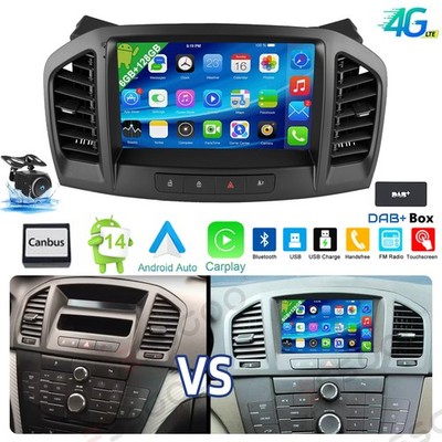 DAB+ Android 14 Autoradio 6+128GB CarPlay GPS NAVI Für Opel Insignia A 2008-2014