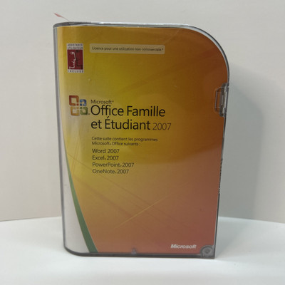 Microsoft Office Home and Student 2007 - Word Excel - French Français - Sealed