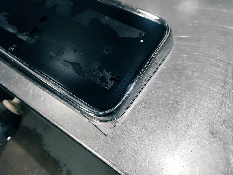 Rover P6 Rear Number Plate Chrome Surround - image 2 of 4