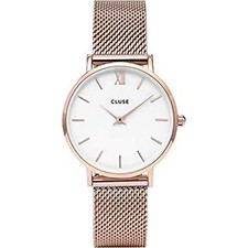 Orologio da polso donna CLUSE Cluse Minuit Mesh oro rosa/bianco