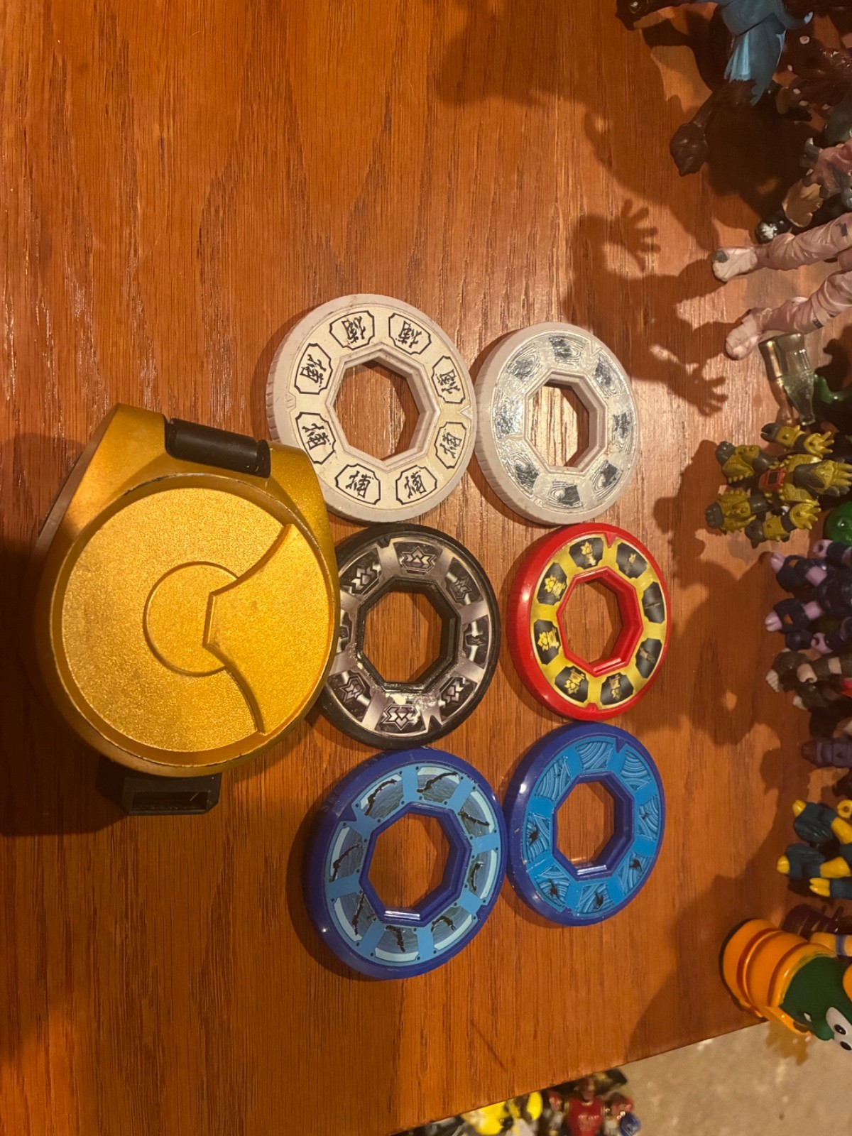 power rangers super samurai power disc lot with holder