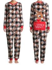 Rudolph the Red Nosed Reindeer Youth L 12-14  Pajamas One Piece 0335