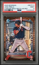 2025 BOWMAN CHROME PROSPECTS REPTILIAN REFRACTOR #BCP111 JOSE PIRELA PSA 9