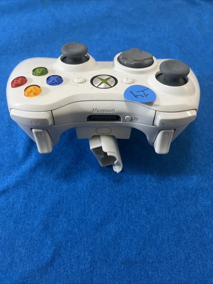Auténtico Controlador Oficial Inalámbrico Microsoft Xbox 360 Blanco Totalmente Probado Foto 4 de 4